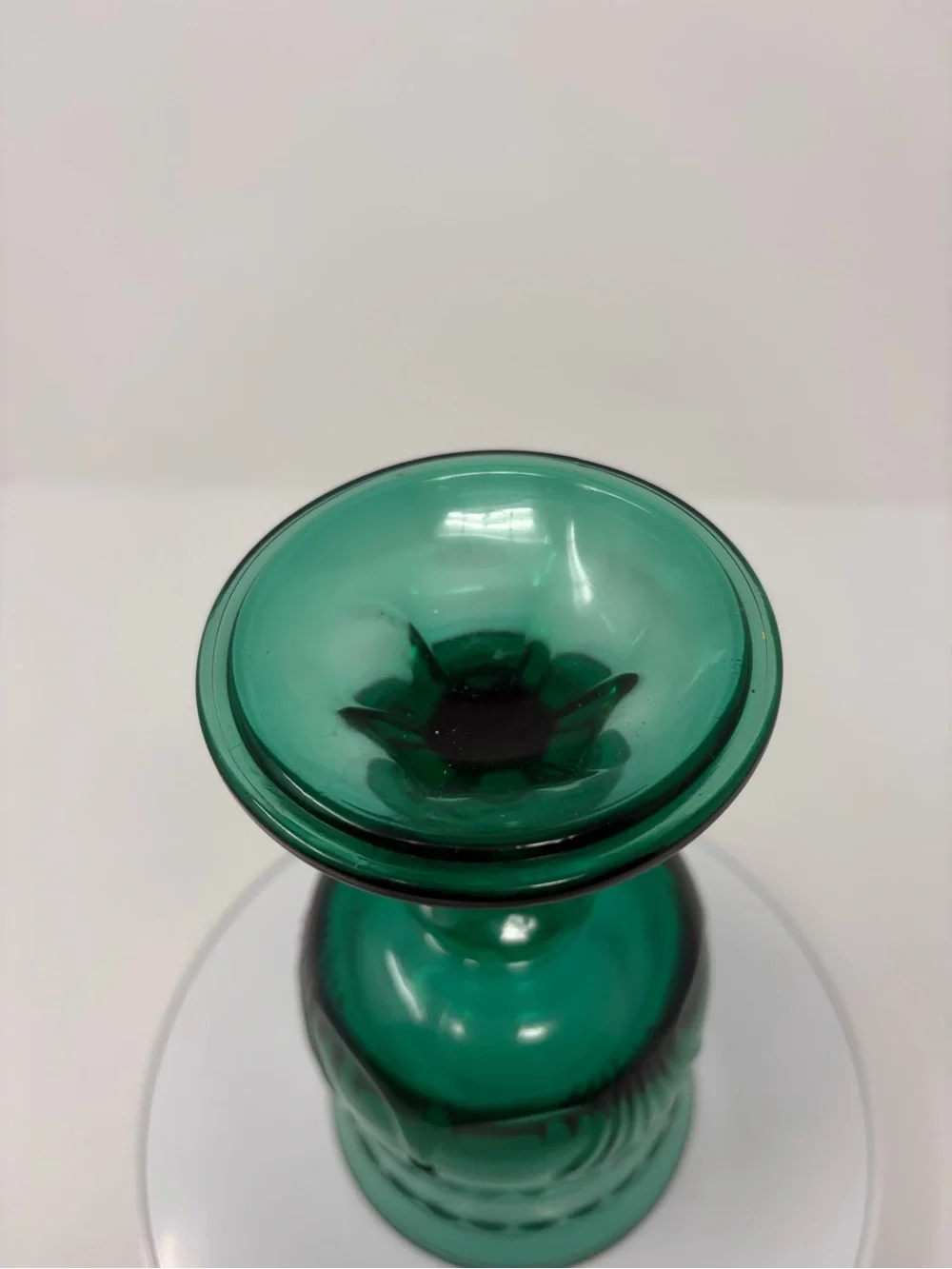 Vintage Set-4 Tuscany Glass King's Crown Thumbprint Blue/Green Wine Water Goblet